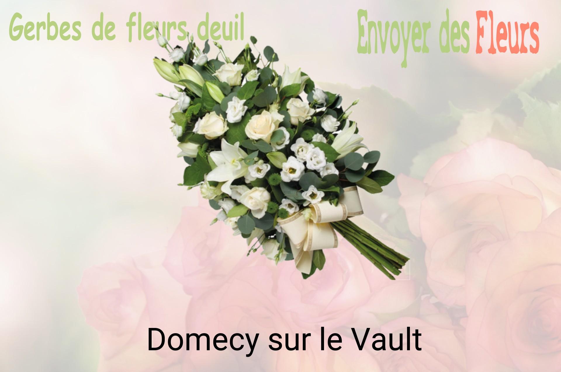 Gerbe de fleurs de deuil livrée à Domecy-sur-le-Vault